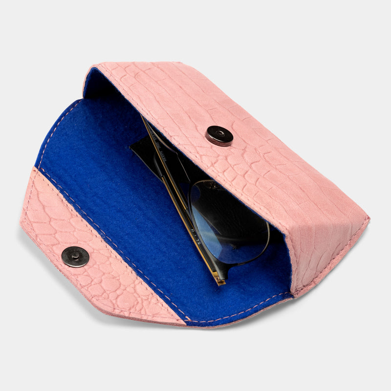 glasses case - BEHOLD - soft pink croco