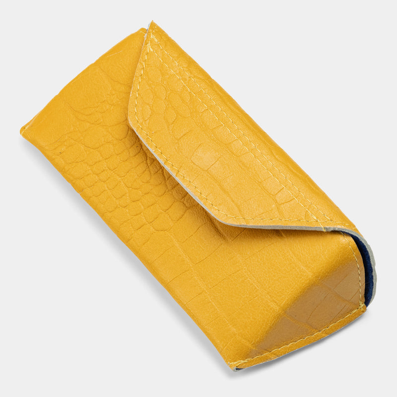 glasses case - BEHOLD - yellow croco